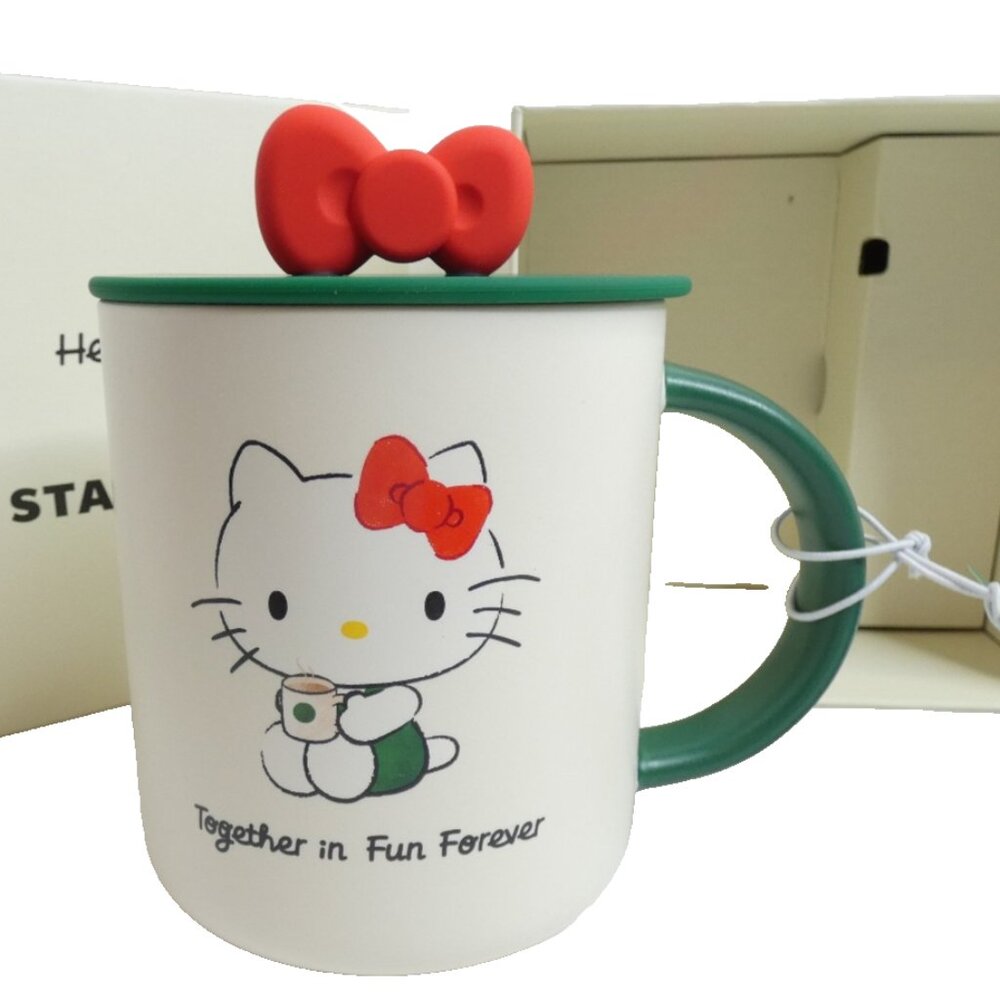 Hello Kitty Coffee Mug 16 oz Starbucks Cup with Original Box Sanrio NEW